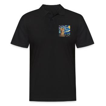 Cat, cat motif - Men's Polo Shirt - black - Front - Kai (181cm)