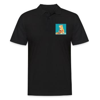 Chat, Motif De Chat - Polo Homme - noir - Devant - Kai (181cm)