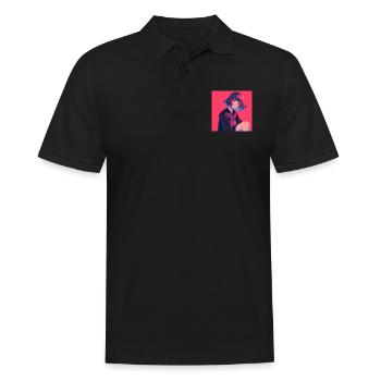 Anime, Écolière, Waifu, Japon - Polo Homme - noir - Devant - Kai (181cm)