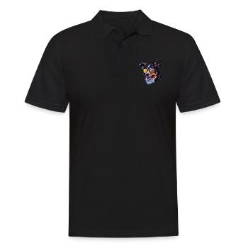 Australian Cattle Dog, Hund, Sonnenbrille, Sommer - Männer Poloshirt - Schwarz - Vorne - Kai (181cm)
