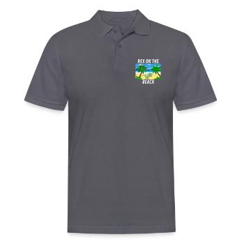 rex sur la plage - Polo Homme - charbon - Devant - Nico (186cm)