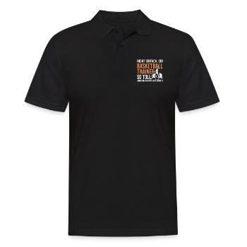 Basketballtrainer so toll basket ball coach - Männer Poloshirt - Schwarz - Vorne - Kai (181cm)