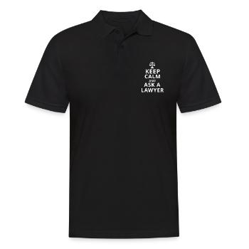 Keep calm and ask a Lawyer Avocat - Polo Homme - noir - Devant - Kai (181cm)