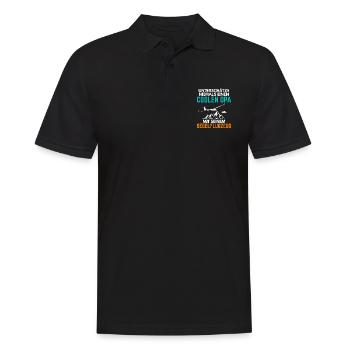 Segelflieger Opa Spruch Segelflugzeug Rente - Männer Poloshirt - Schwarz - Vorne - Kai (181cm)