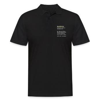 Musiklehrer Spruch Mann mit Klasse Musikschule - Männer Poloshirt - Schwarz - Vorne - Kai (181cm)
