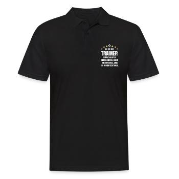 Fußballtrainer Spruch Trainer immer Recht Fußball - Männer Poloshirt - Schwarz - Vorne - Kai (181cm)