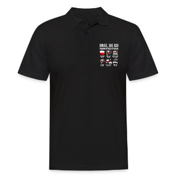 Polen Spruch Herimatland für polnische Freunde - Männer Poloshirt - Schwarz - Vorne - Kai (181cm)