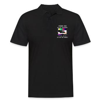Früher war alles besser TV Testbild Geburtstag - Männer Poloshirt - Schwarz - Vorne - Kai (181cm)