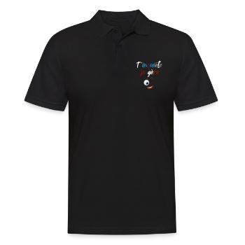 Don't worry I manage, Wink humor - Men's Polo Shirt - black - Front - Kai (181cm)