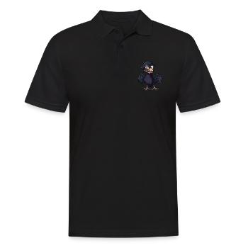 Raven Bird Halloween Funny Zombie - Men's Polo Shirt - black - Front - Kai (181cm)