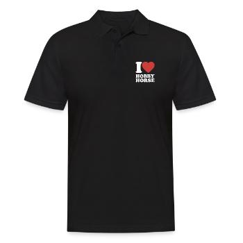 J’aime hobby cheval - Coeur - Hobby - Polo Homme - noir - Devant - Kai (181cm)