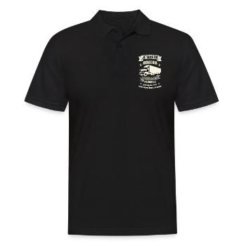 JE SUIS UN ROUTIER - JE FERME DÉJÀ PAS MA GUEULE - Polo Homme - noir - Devant - Kai (181cm)