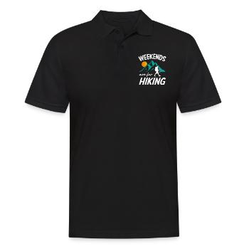 Weekends Are For Hiking - Men's Polo Shirt - black - Front - Kai (181cm)