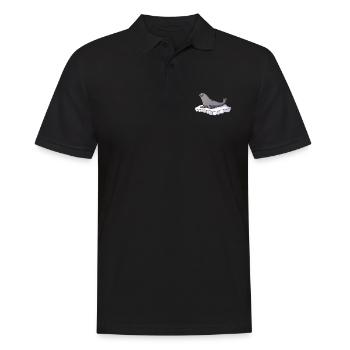 Niedliche Robben Kindergeschenke Arktische Tiere - Männer Poloshirt - Schwarz - Vorne - Kai (181cm)