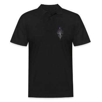 Okkulter Mondbaum Dunkler Herbst - Männer Poloshirt - Schwarz - Vorne - Kai (181cm)