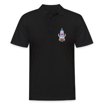 Gâteau d’anniversaire pieuvre - Polo Homme - noir - Devant - Kai (181cm)