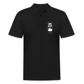Panda Poker Pokerkarten - Männer Poloshirt - Schwarz - Vorne - Kai (181cm)