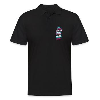 Anime-fangirl Schreit Anime-reaktion - Männer Poloshirt - Schwarz - Vorne - Kai (181cm)