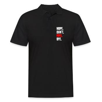Non, je ne peux pas randonner bye randonner montagne alpinisme - Polo Homme - noir - Devant - Kai (181cm)