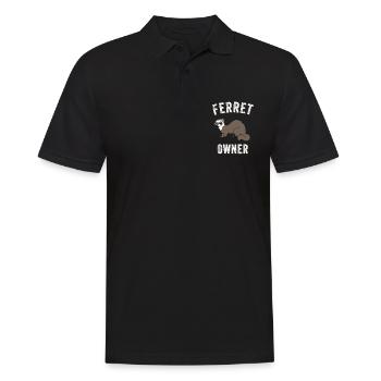 Ferret Besitzer - Lustige Frettchen, Süße Ferret - Männer Poloshirt - Schwarz - Vorne - Kai (181cm)