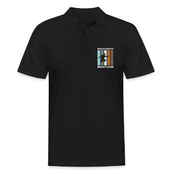 World's okayest boccia player - Men's Polo Shirt - black - Front - Kai (181cm)