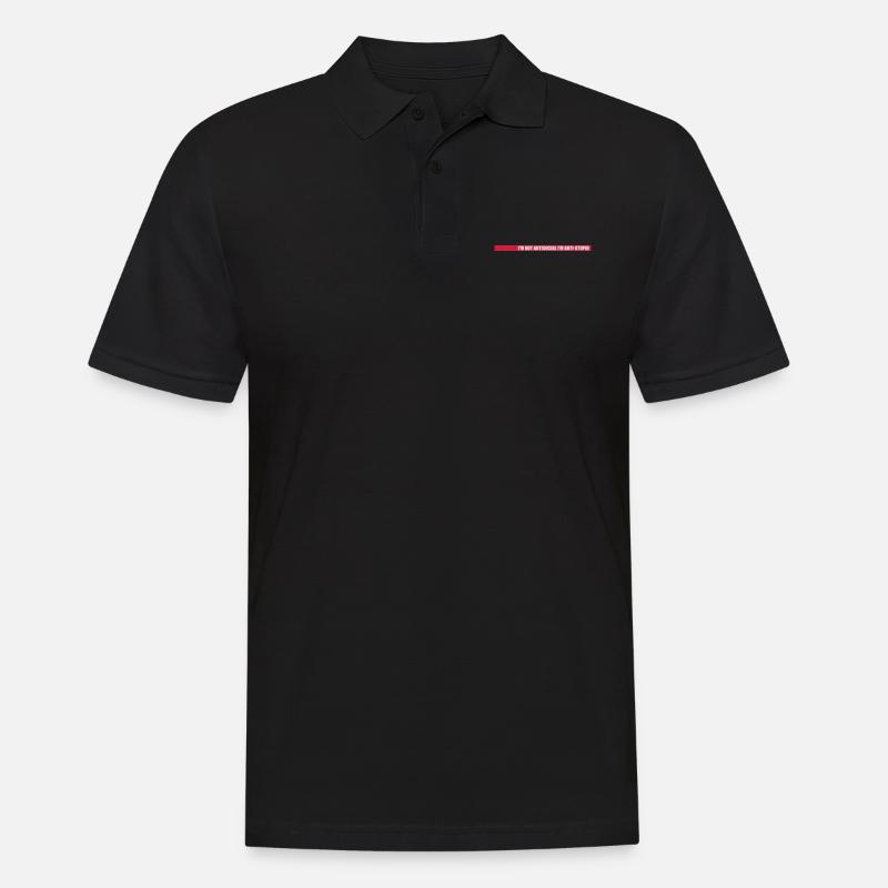 not antisocial anti stupid - Männer Poloshirt - Schwarz