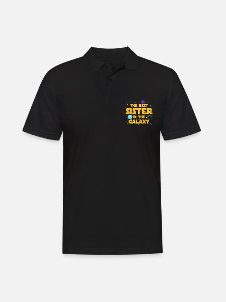 Die beste Schwester der Galaxis - Männer Poloshirt - Schwarz