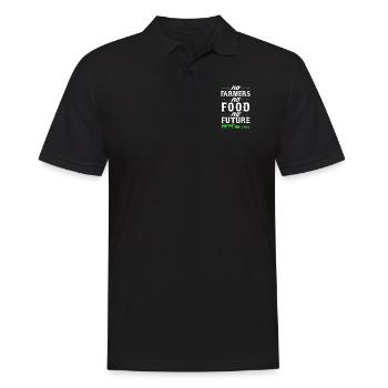 Pas d'agriculteurs Pas de nourriture Pas de vie future Agriculture - Polo Homme - noir - Devant - Kai (181cm)