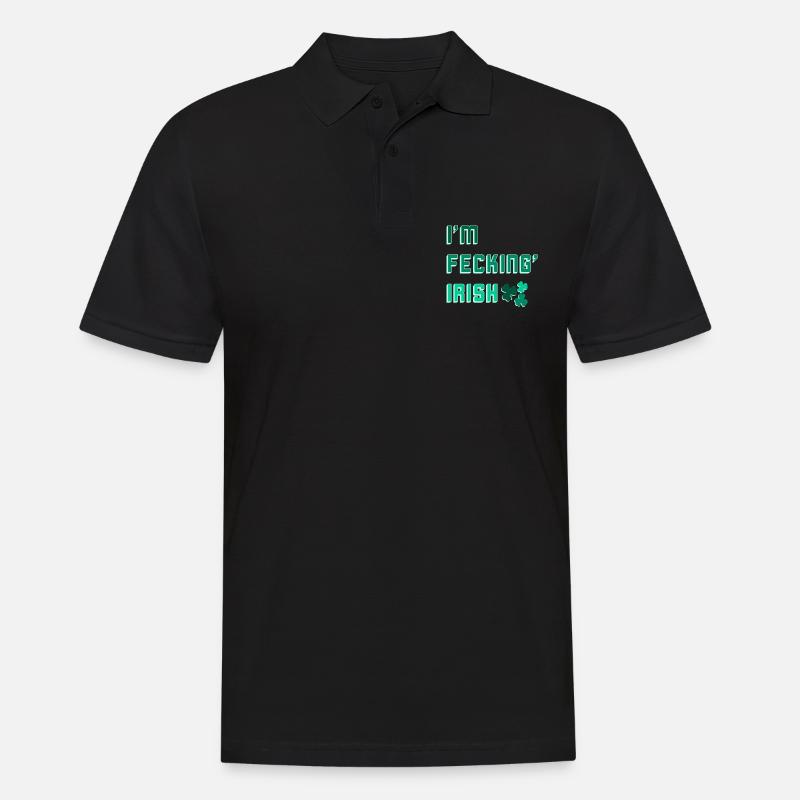 Ich bin verdammt irisch - Männer Poloshirt - Schwarz