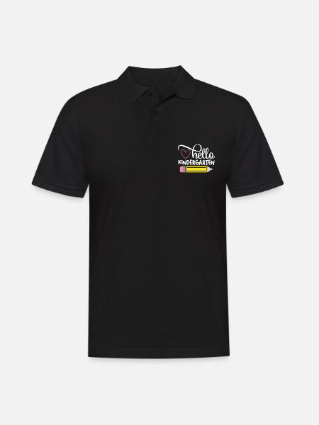 Hello Kindergarten - Men's Polo Shirt - black