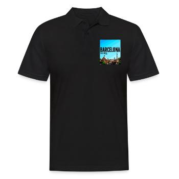 Barcelona City Spain Park Guell Barca - Men's Polo Shirt - black - Front - Kai (181cm)