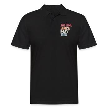 Mai 1985 Geburtstag 1985 Retro 1985 Mai Jahrgang - Männer Poloshirt - Schwarz - Vorne - Kai (181cm)