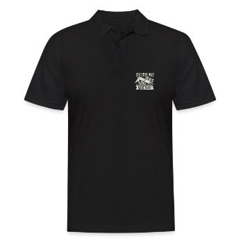 Fließenleger Silikon ziehen Geschenk - Männer Poloshirt - Schwarz - Vorne - Kai (181cm)