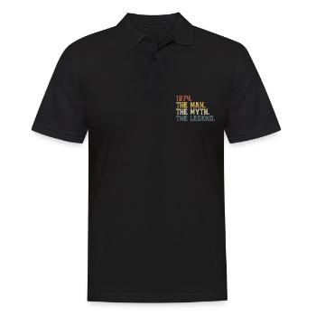 1974 Légende du mythe de l’homme - Polo Homme - noir - Devant - Kai (181cm)