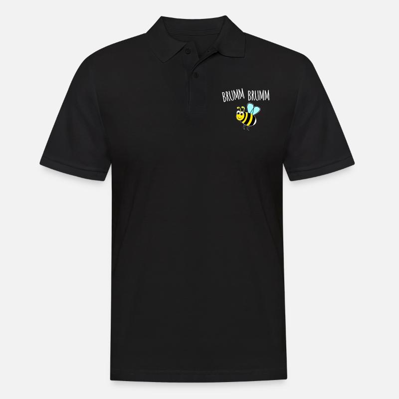 Brumm Brumm Hummel - Männer Poloshirt - Schwarz