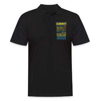 Alchemist Healing Occult Research - Men's Polo Shirt - black - Front - Kai (181cm)