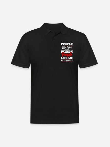 I hate people's aversion - Men's Polo Shirt - black