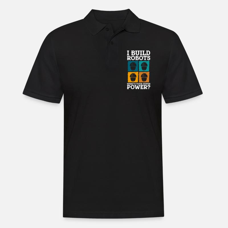 Android Elektrik Cyborg - Männer Poloshirt - Schwarz