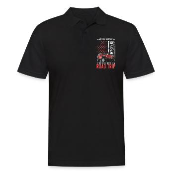 Roadtrip Camping Neue Welt Auto - Männer Poloshirt - Schwarz - Vorne - Kai (181cm)