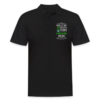 Healing potion nature naturopath diseases - Men's Polo Shirt - black - Front - Kai (181cm)