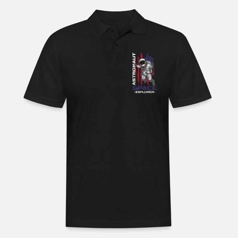 Astronaute Spaceflight Weightless Galaxy - Polo Homme - noir