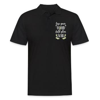 Yoga Om Méditer la pleine conscience - Polo Homme - noir - Devant - Kai (181cm)