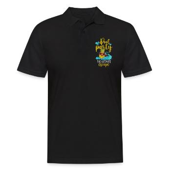 Pool Diving Recreation Water - Men's Polo Shirt - black - Front - Kai (181cm)