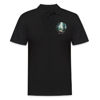 Hiking is My Therapy – Nature & Forest - Men's Polo Shirt - black - Front - Kai (181cm)