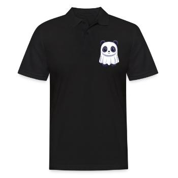 Panda Halloween Comic Ghost - Men's Polo Shirt - black - Front - Kai (181cm)