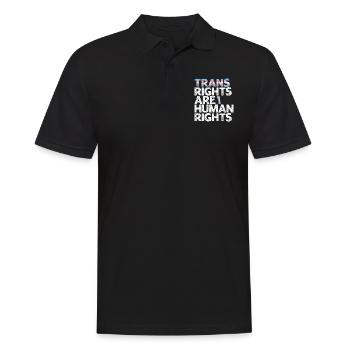 Les droits des personnes trans sont des droits de la personne - Polo Homme - noir - Devant - Kai (181cm)