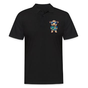 Kamel Comic Lustig Sommer - Männer Poloshirt - Schwarz - Vorne - Kai (181cm)