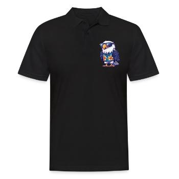 Eagle Comique Drôle d’été - Polo Homme - noir - Devant - Kai (181cm)