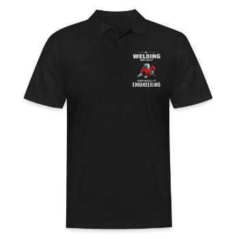 Welding Welder Metal Construction Ironworker - Men's Polo Shirt - black - Front - Kai (181cm)