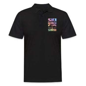 Ski fahren und saufen - Männer Poloshirt - Schwarz - Vorne - Kai (181cm)